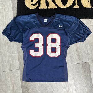 Vintage Reebok Team Uniforms Navy Blue Football Jersey #38 - Size Medium
